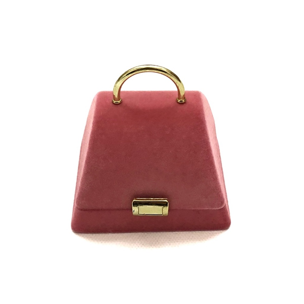 Vintage Velvet Jewelry / Ring Box (Rose and Gold)